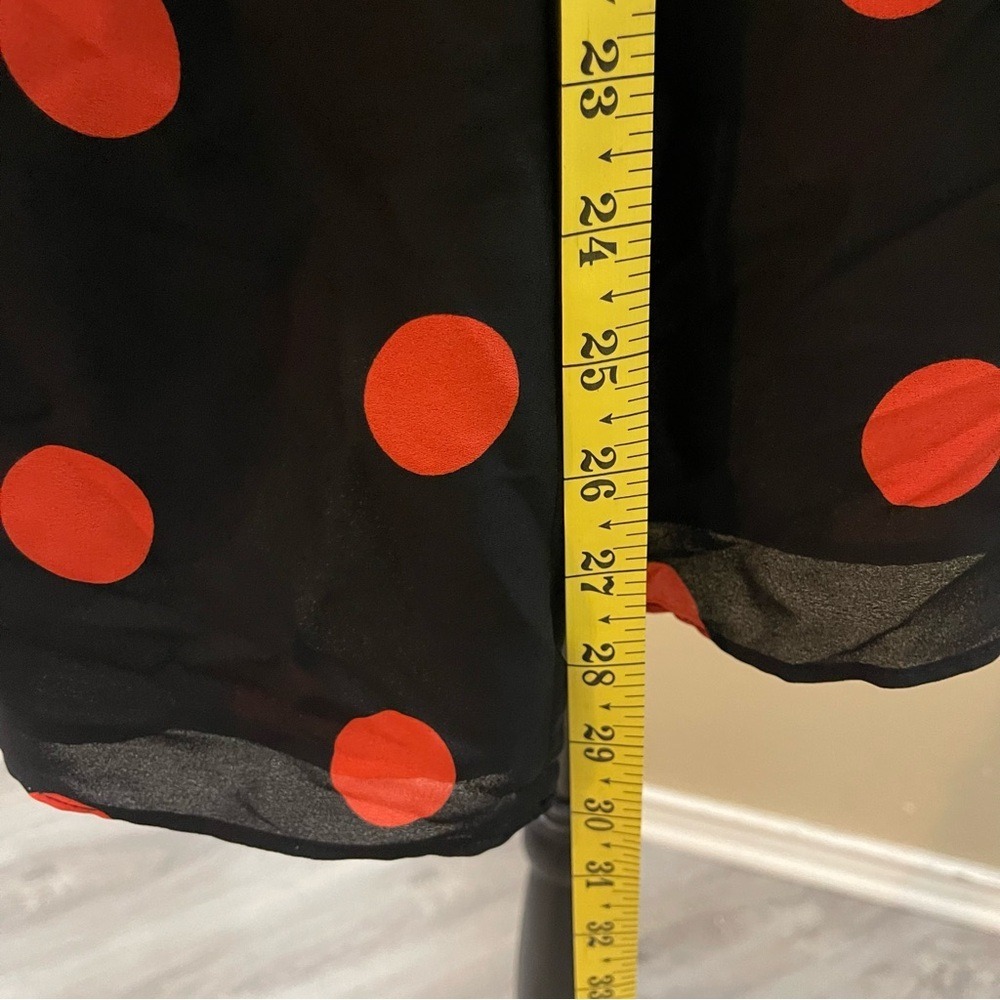 Cato Black Tank Top with Red Polka Dots - Picture 8 of 9